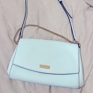 Light blue leather kate spade crossbody